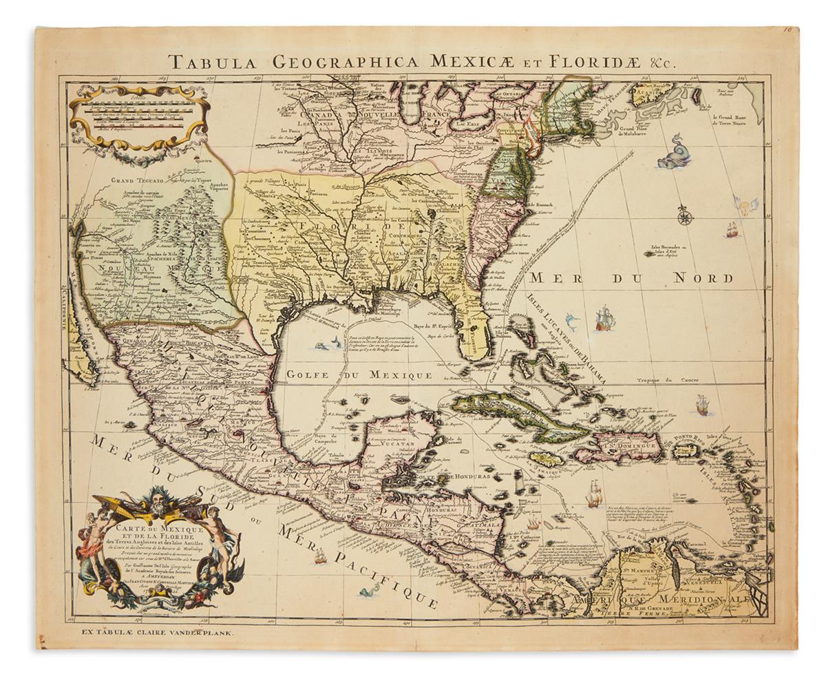 DE LISLE, GUILLAUME, after. Carte du Mexique et de la Floride.